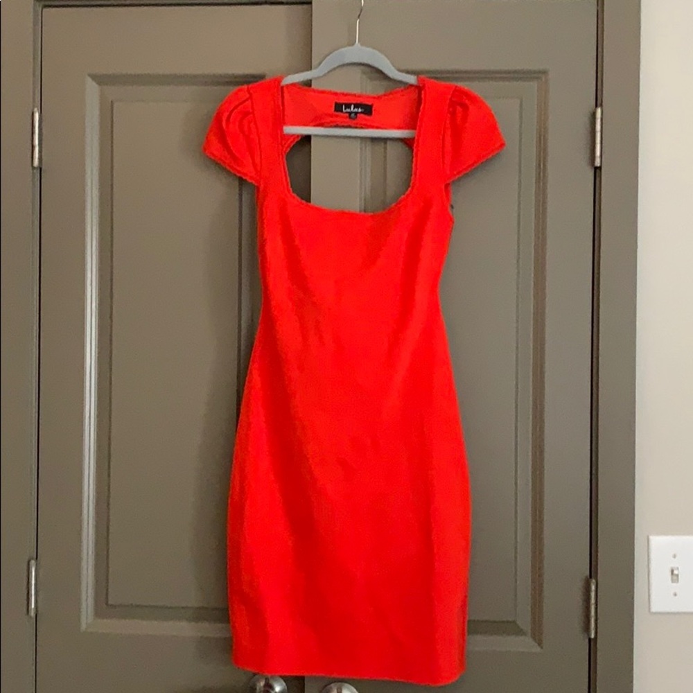Red dress Lulus with tags never worn
